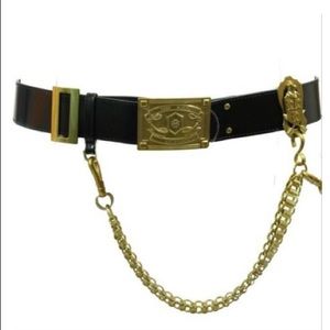 Tory Burch hanging chain patent leather belt